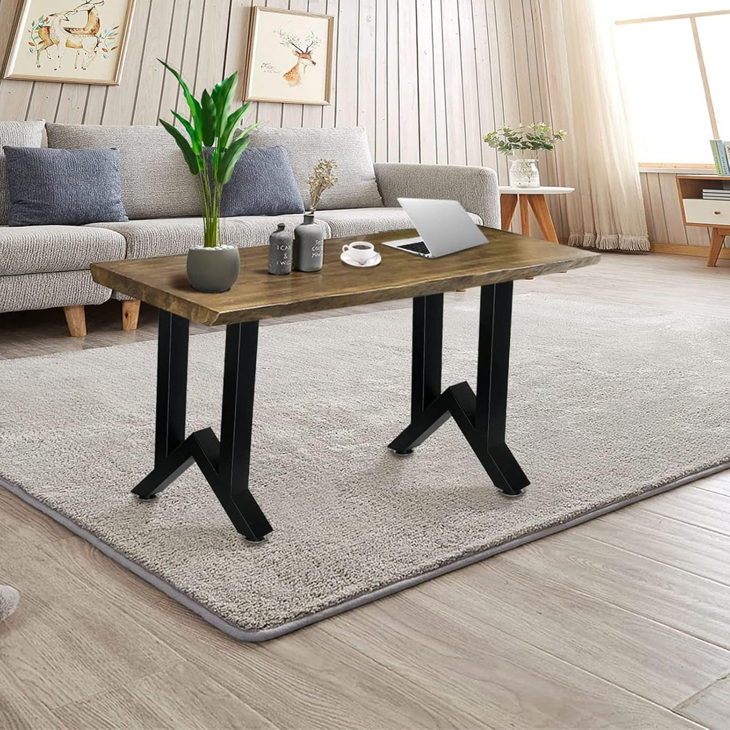 MLWWSSet furniture legs, iron chair legs, rustic square tube table