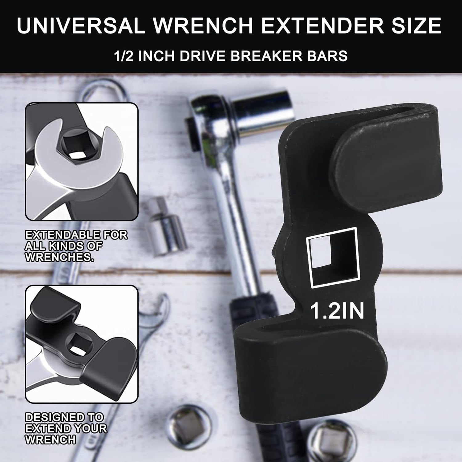 MLWWS-Universal Wrench Extender Adapter Tool: For 1/2 Inch Drive Wrench ...