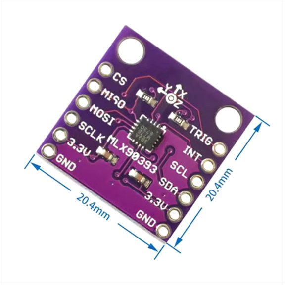 MLX90393 3D Digital Hall Sensors 3D Position of the Rotational Angular Displacement Sensor Board Contactless