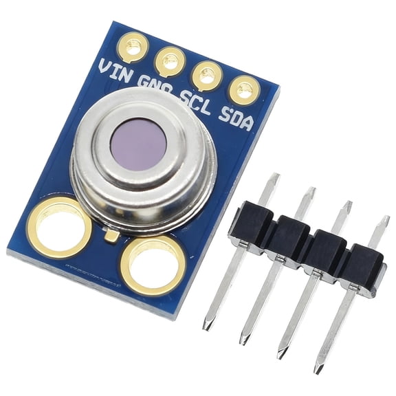 MLX90614ESF IR Temperature Sensor Module, GY-906 Non-Contact Infrared Sensor, 0.02C / 0.036 Resolution, 0.67 x 0.44 in / 16.9 x 11.3 mm Compatible with Arduino