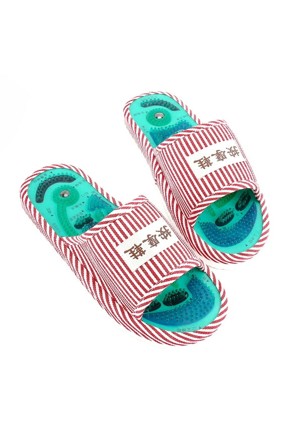 1 Pair Acupressure Foot Massage Slippers Acupuncture Acupoint Massage Sandals Shoes Reflexology Health Shoes for Women Popular in The World
