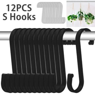 Long Large S Hooks Heavy Duty 6 inch Extension Hook Black S Shaped Hooks  for Hanging Plants Clothes Pots, Pans Towels Lights Bird Feeder Bags in  Closet Garden Patio Home Kitchen 8