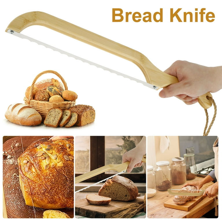 VITUER Bread Knife with Cover, 8 inch Serrated Bread Knife for homemade  bread, Bread Cutter Ideal for Slicing Homemade Bread, Bagels, Cake (8-Inch