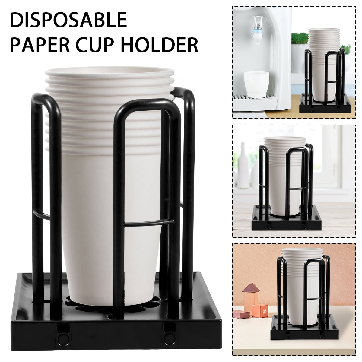 MLfire 2 Pack Plastic Cup Dispenser Disposable Paper Cup Holder for