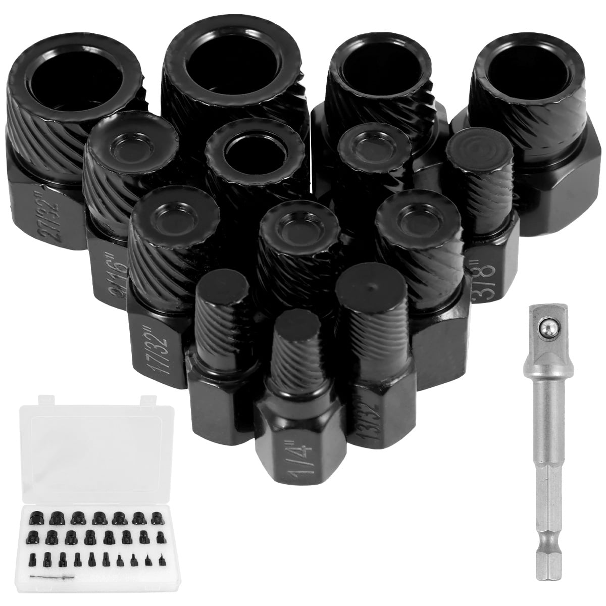 MLfire 26PCS Bolt Nut Extractor Set, Steel Damaged Impact Stripped