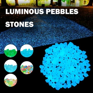 Glow in The Dark Rocks, Glowing Pebbles Fish Tank Rocks - Indoor/Outdoor  Yard Decor 