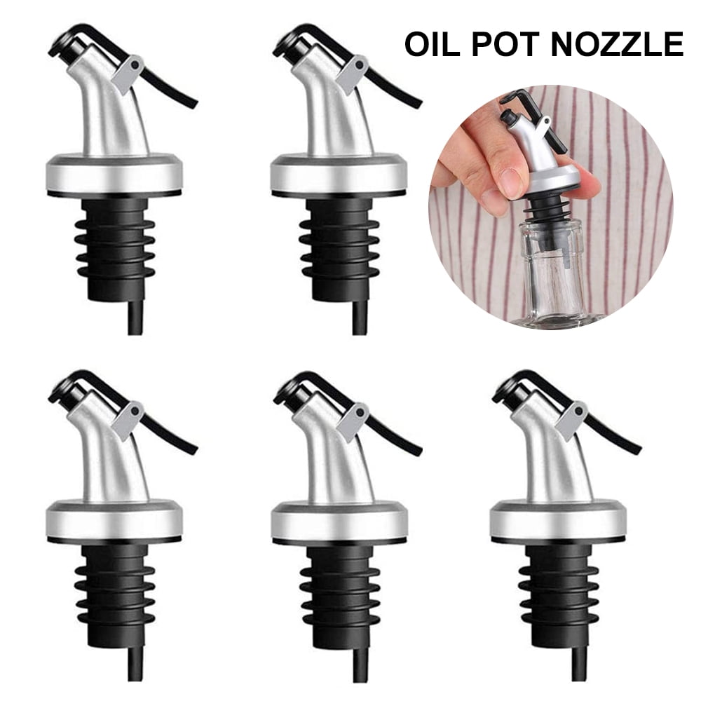MLfire 5PCS Olive Oil Spouts, Oil Vinegar Bottle Stopper Pourer Wine Dispenser with Rubber Dust