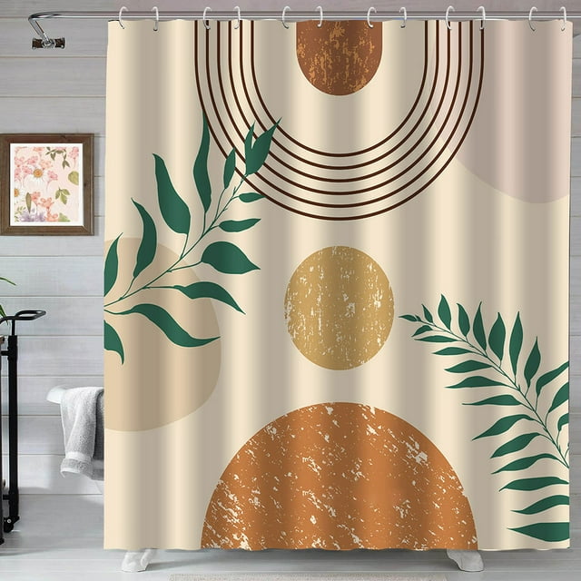 MLfire 72" x 72" Abstract Shower Curtain Colorful Boho Bathroom