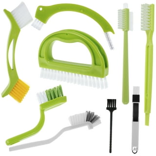 3Pcs Hard-Bristled Crevice Cleaning Brush with Rags and Hook, Groove  Cleaner Scrub Brush Tile Joints, Kitchen Crevice Gap Cleaning Brush Tool  Kit