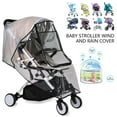 thumbnail image 2 of LA HAUTE Universal Baby Stroller Rain Cover Waterproof Ventilated Wind 2 of 12