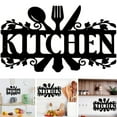 thumbnail image 1 of MLfire Kitchen Metal Sign, Kitchen Signs Wall Decor Rustic Style Metal Kitchen Wall Sign, 14 x 8.8 Inches Black Kitchen Wall Sign Country Farmhouse Home Decoration for Dining Room Kitchen Décor, 1 of 10