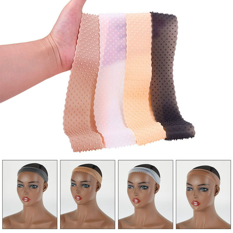 3pcs Non Slip Silicone Wig Band Elastic Transparent Breathable Wig