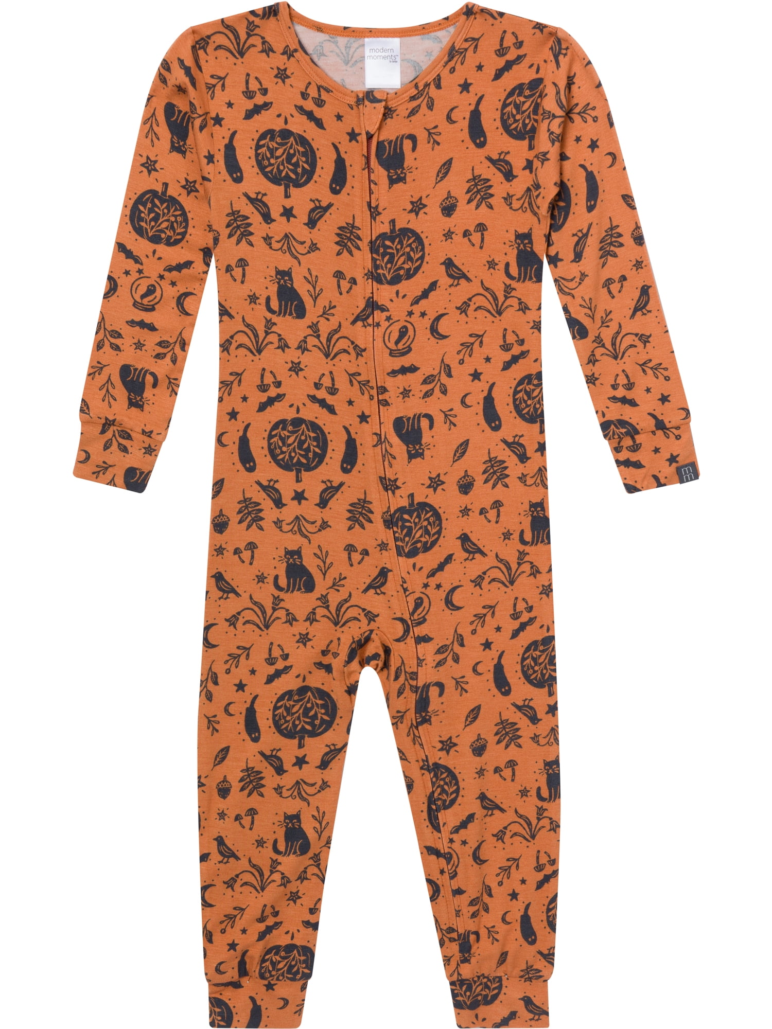 Modern Moments by Gerber Neutral Halloween Footless One-Piece Pajamas, Sizes 12 Months - 5T