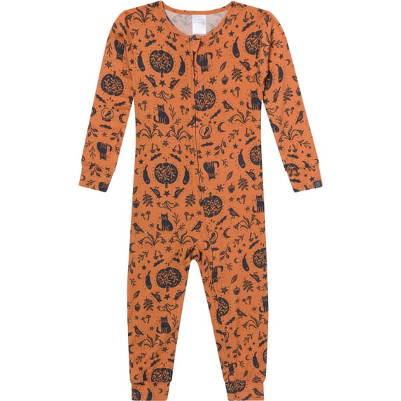 Modern Moments by Gerber Neutral Halloween Footless One-Piece Pajamas, Sizes 12 Months - 5T