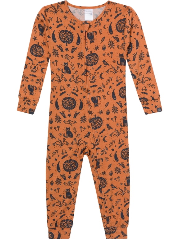 by Gerber Neutral Halloween Footless One-Piece Pajamas, Sizes 12 Months - 5T