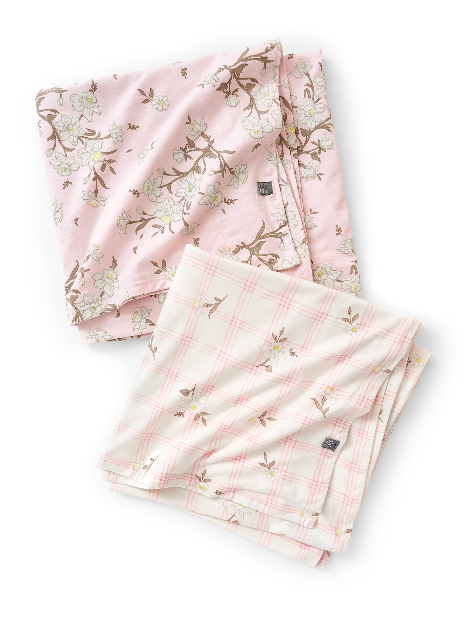Modern Moments by Gerber Baby Neutral Super Soft Swaddle Blankets, 2-Pack, Mauve, One Size