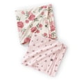 thumbnail image 1 of Modern Moments by Gerber Baby Neutral Super Soft Swaddle Blankets, 2-Pack, Flowers, One Size, 1 of 11