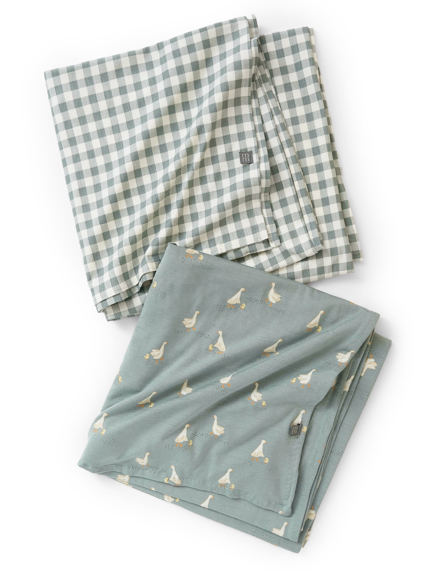 Modern Moments by Gerber Baby Neutral Super Soft Swaddle Blankets, 2-Pack, Goose, One Size