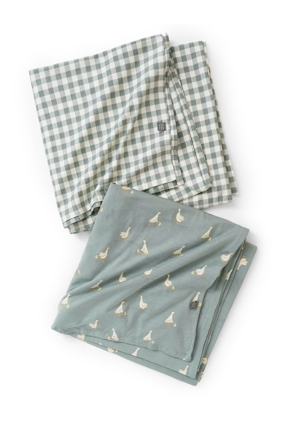 by Gerber Baby Neutral Super Soft Swaddle Blankets, 2-Pack, One Size