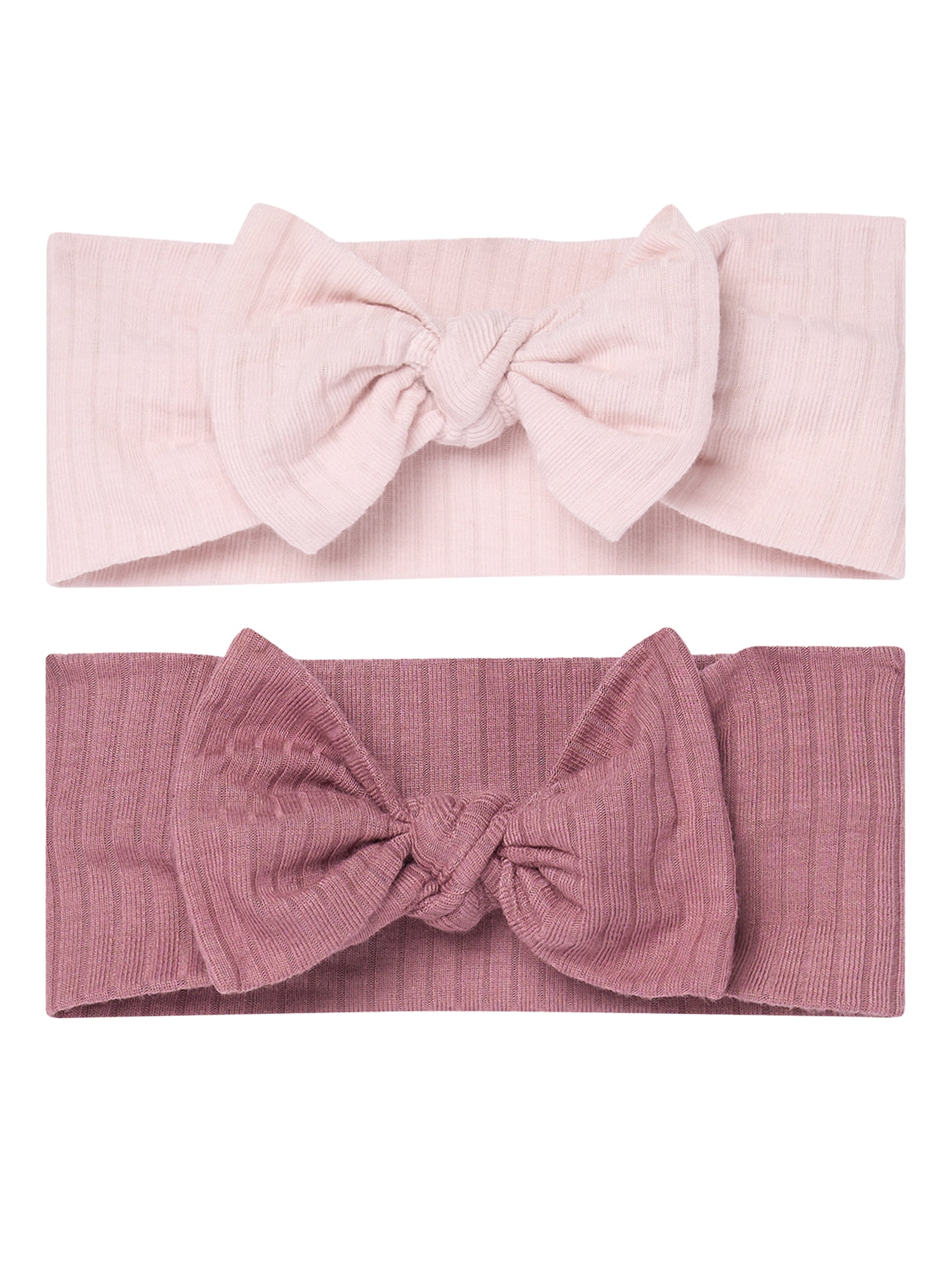 Modern Moments by Gerber Baby Girl Super Soft Viscose Headband, 2-Pack, One Size