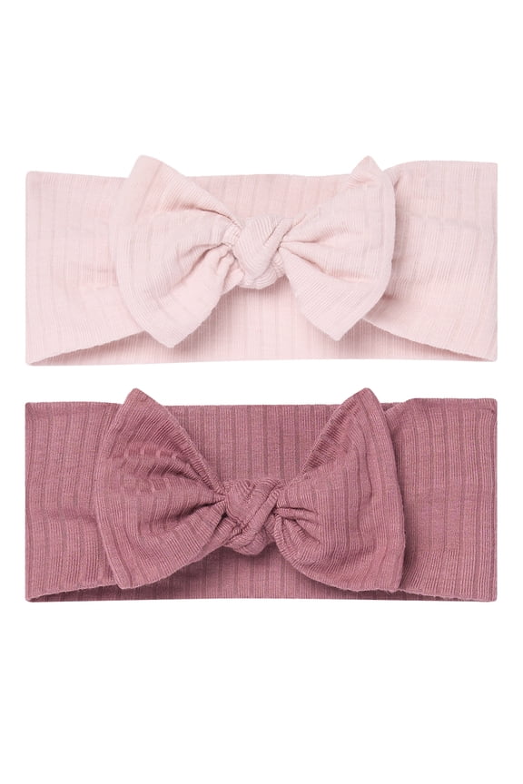 by Gerber Baby Girl Super Soft Viscose Headband, 2-Pack, One Size