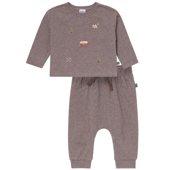 Modern Moments by Gerber Baby Boy Top and Harem Pant Outfit Set, 0/3 Months - 24 Months