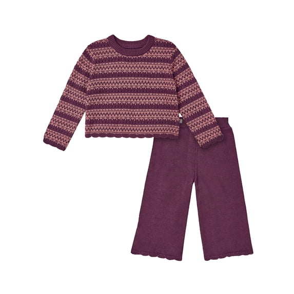 Modern Moments by Gerber Toddler Girl Pointelle Sweater Knit Set, 2-Piece, Sizes 12 Months - 5T