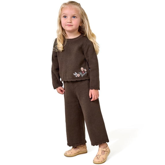 Modern Moments by Gerber Toddler Girl Novelty Embroidered Outfit Set, Sizes 12 Months - 5T