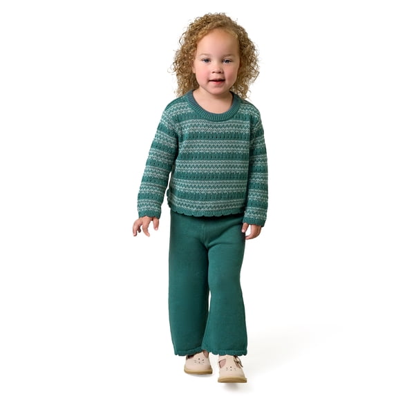 Modern Moments by Gerber Toddler Girl Pointelle Sweater Knit Set, 2-Piece, Sizes 12 Months - 5T