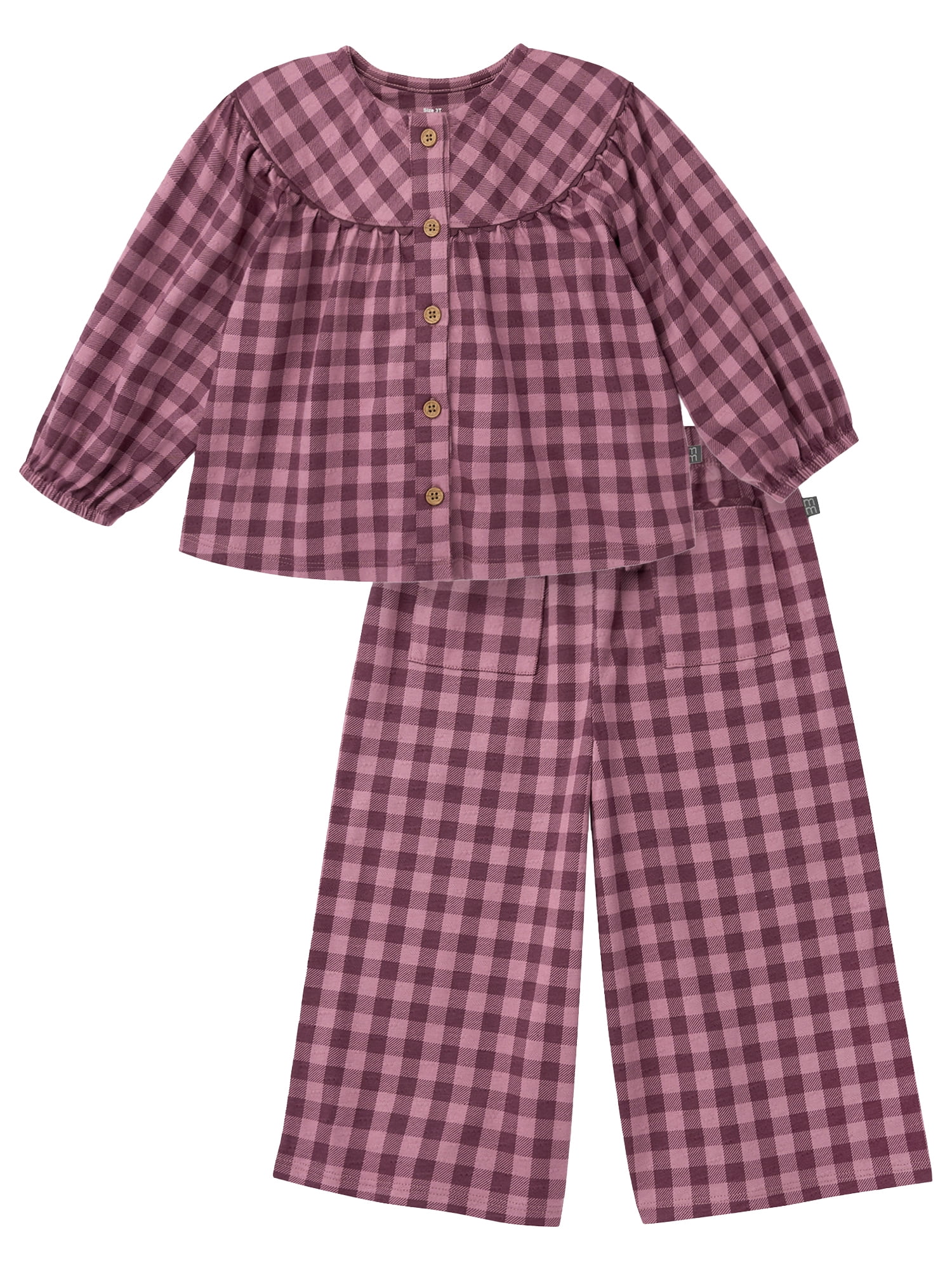 Modern Moments by Gerber Toddler Girl Ric Rac Top and Pant Set, 2-Piece, Sizes 12 Months - 5T