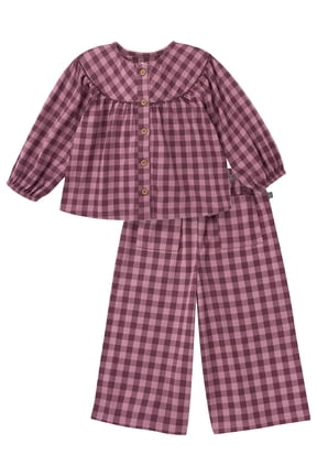 by Gerber Toddler Girl Ric Rac Top and Pant Set, 2-Piece, Sizes 12 Months - 5T