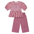 thumbnail image 1 of Modern Moments by Gerber Toddler Girl Top with Decorative Smocking Pant, 2-Piece, 12 Months - 5T, 1 of 8