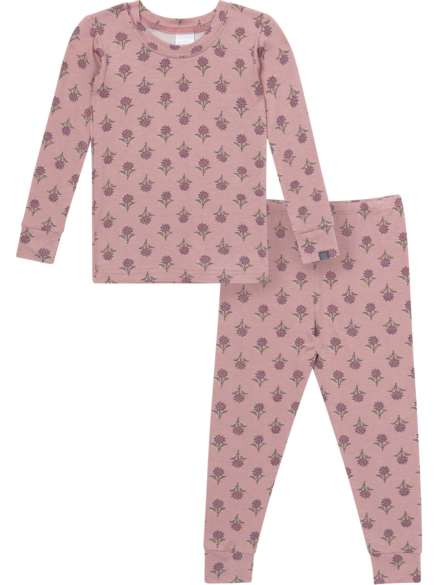 Modern Moments by Gerber Neutral Viscose 2-Piece Pajama Set, Sizes 12 Months - 5T