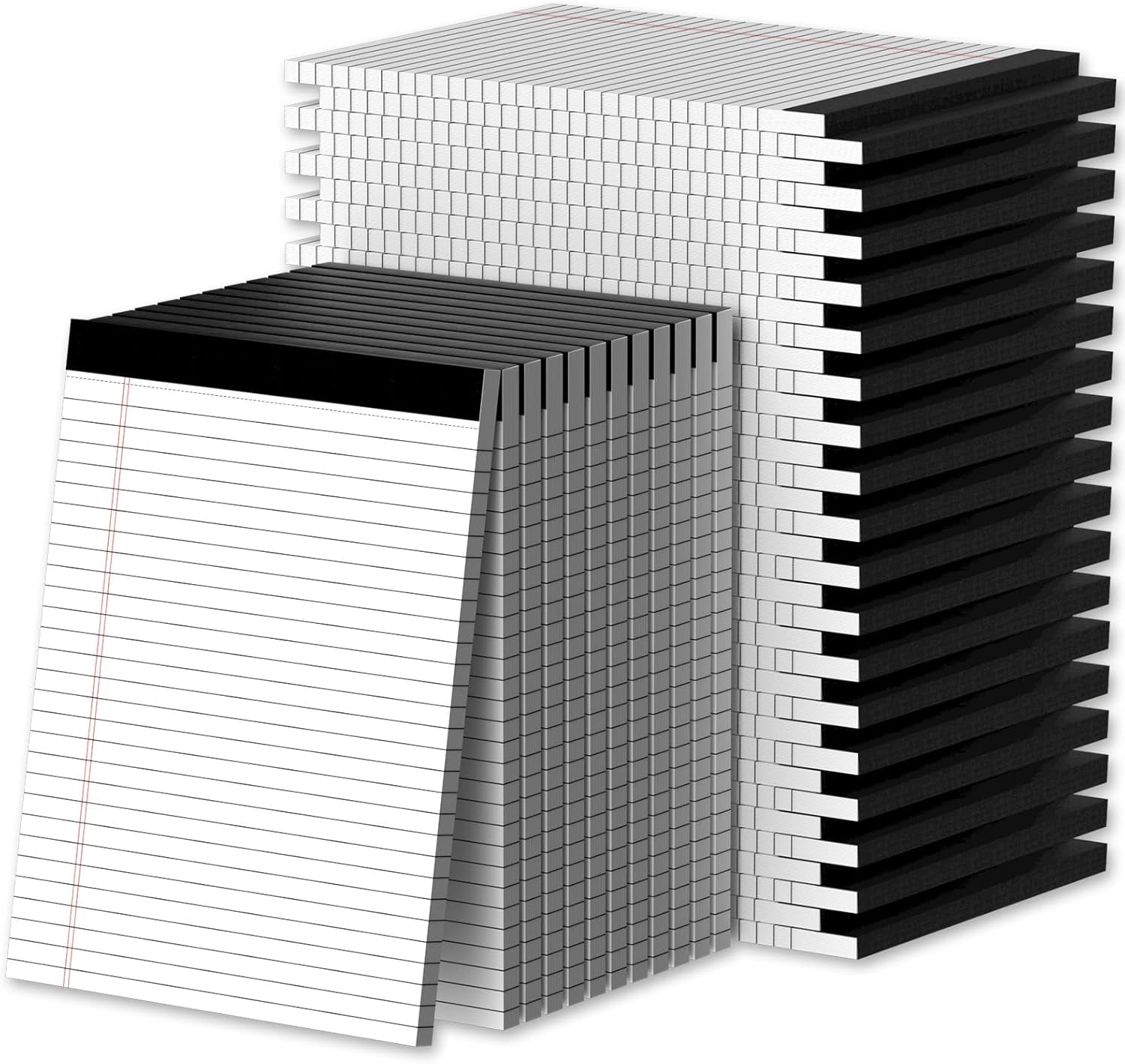 MM 48 Pack Legal Pads Bulk 8.5 x 11 White Note Pads, Wide Ruled Legal Pads,Micro Perforated Notepads 8.5'' x 11'' with Sturdy White Back, 30 Sheet/Notepad,Writing Pad for Work Study Daily Note Taking