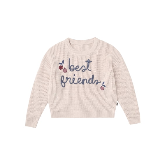 Modern Moments by Gerber Toddler Girl Affirmation Sweater, Sizes 12 Months - 5T