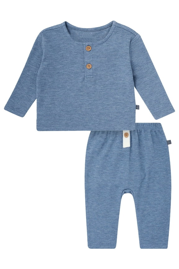by Gerber Baby Boy Hacci Brushed Hacci Outfit Set, Sizes 0/3 Months - 24 Months