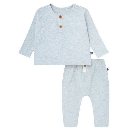 Modern Moments by Gerber Baby Boy Hacci Brushed Hacci Outfit Set, Sizes 0/3 Months - 24 Months