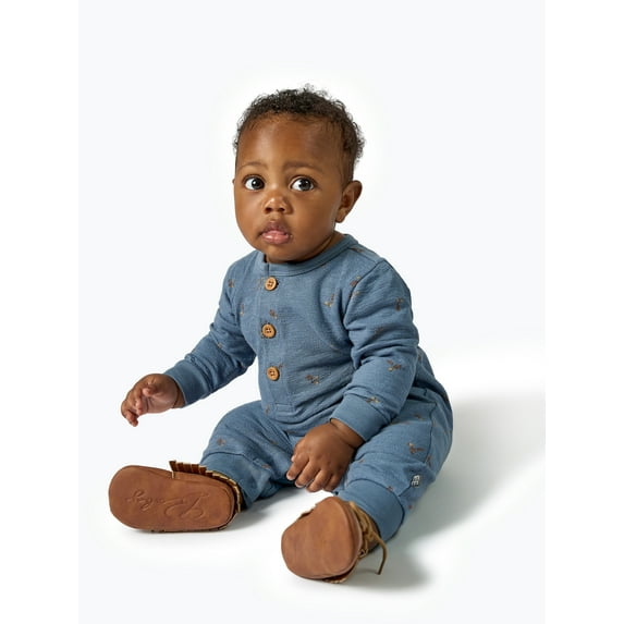 Modern Moments by Gerber Baby Boy Long Sleeve Slouch Romper, Sizes 0/3 Months - 24 Months