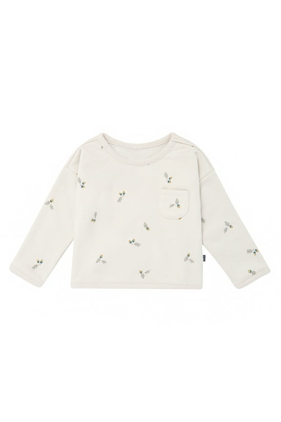 by Gerber Gender Neutral Drop Shoulder Long Sleeve Top, Sizes 0/3 Months - 24 Months