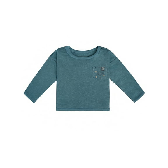 Modern Moments by Gerber Gender Neutral Drop Shoulder Long Sleeve Top, Sizes 0/3 Months - 24 Months