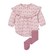 Modern Moments by Gerber Baby Girl Bubble Romper and Tights Outfit Set, 2-Piece, Sizes 0/3 Months - 24 Months