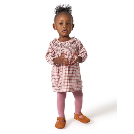 Modern Moments by Gerber Baby Girl Smocked Dress and Tights Set, 2-Piece, Sizes 0/3 Months - 24 Months