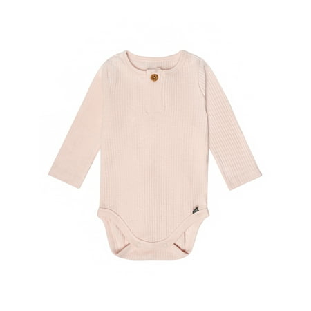 Modern Moments by Gerber Baby Neutral Long Sleeve Bodysuit, Sizes 0/3 Months - 24 Months