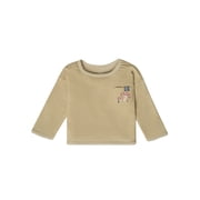 Modern Moments by Gerber Gender Neutral Drop Shoulder Long Sleeve Top, Sizes 0/3 Months - 24 Months