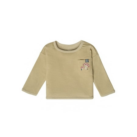 Modern Moments by Gerber Gender Neutral Drop Shoulder Long Sleeve Top, Sizes 0/3 Months - 24 Months