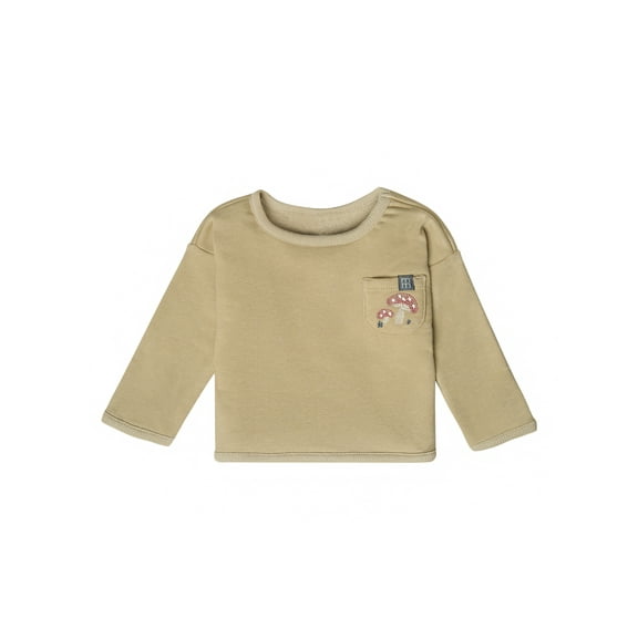 Modern Moments by Gerber Gender Neutral Drop Shoulder Long Sleeve Top, Sizes 0/3 Months - 24 Months