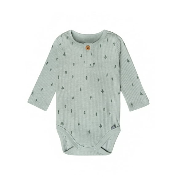 Modern Moments by Gerber Baby Neutral Long Sleeve Bodysuit, Sizes 0/3 Months - 24 Months