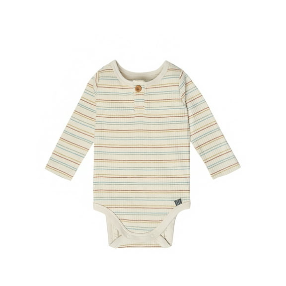 Modern Moments by Gerber Baby Neutral Long Sleeve Bodysuit, Sizes 0/3 Months - 24 Months