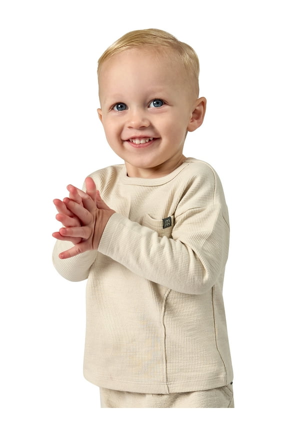 by Gerber Baby Neutral Seamed Drop Shoulder Top, Sizes 0/3 Months - 24 Months