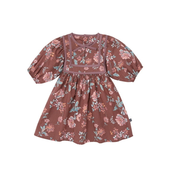 Modern Moments by Gerber Toddler Girl Yoked Bow Dress, Sizes 12M-5T